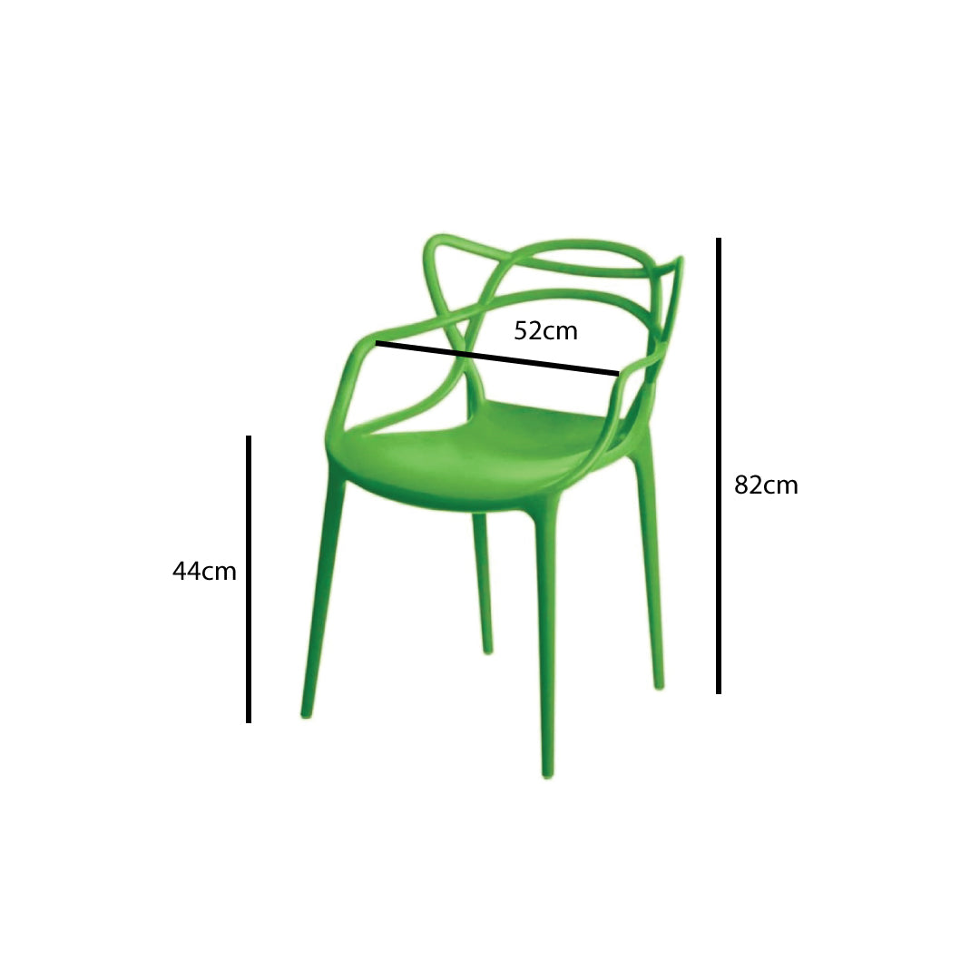 Jilphar Furniture Half Molded Polypropylene Dining Chair JP1325-GCC Home Center