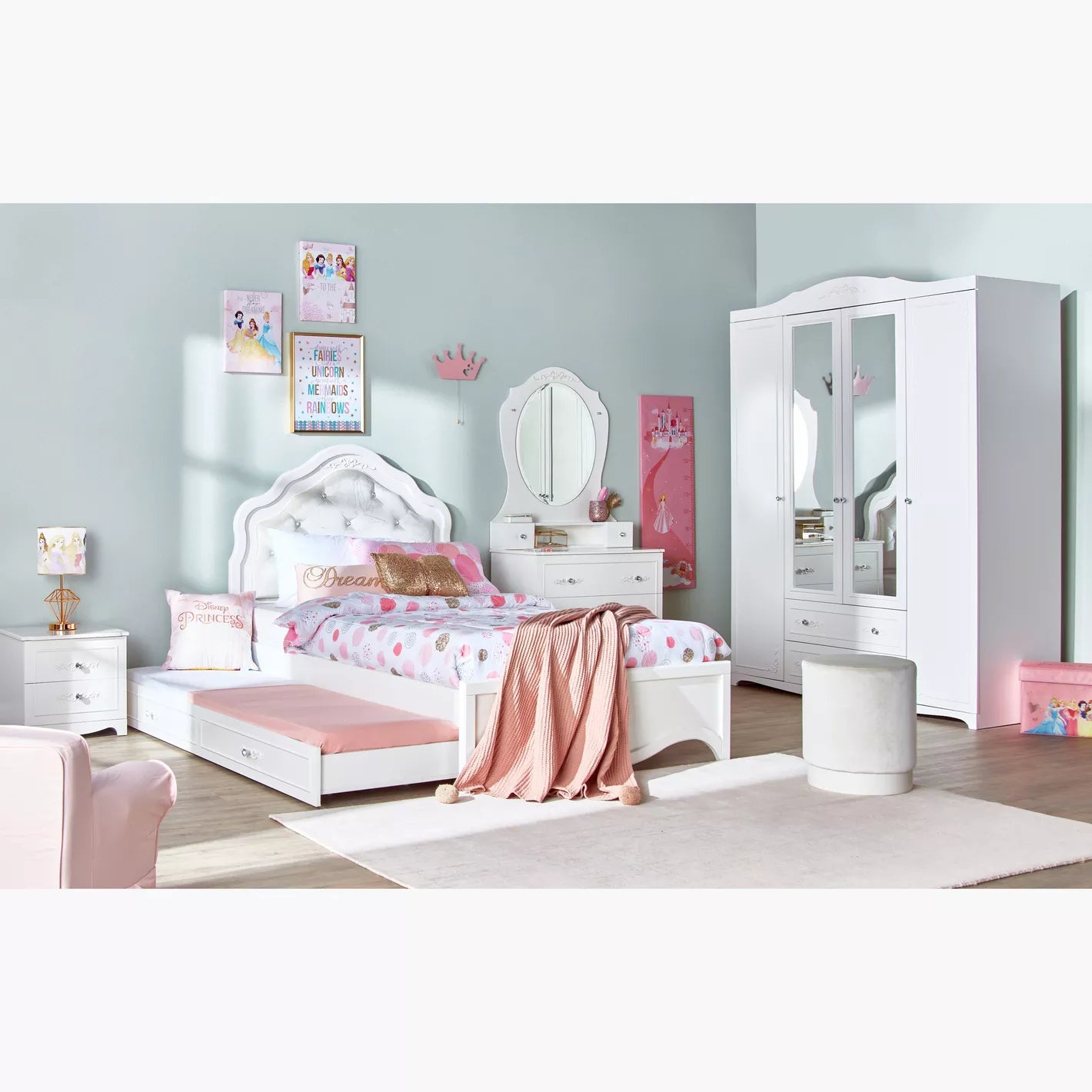 Valentina Shape Single Bed - 120x200 cm-GCC Home Center