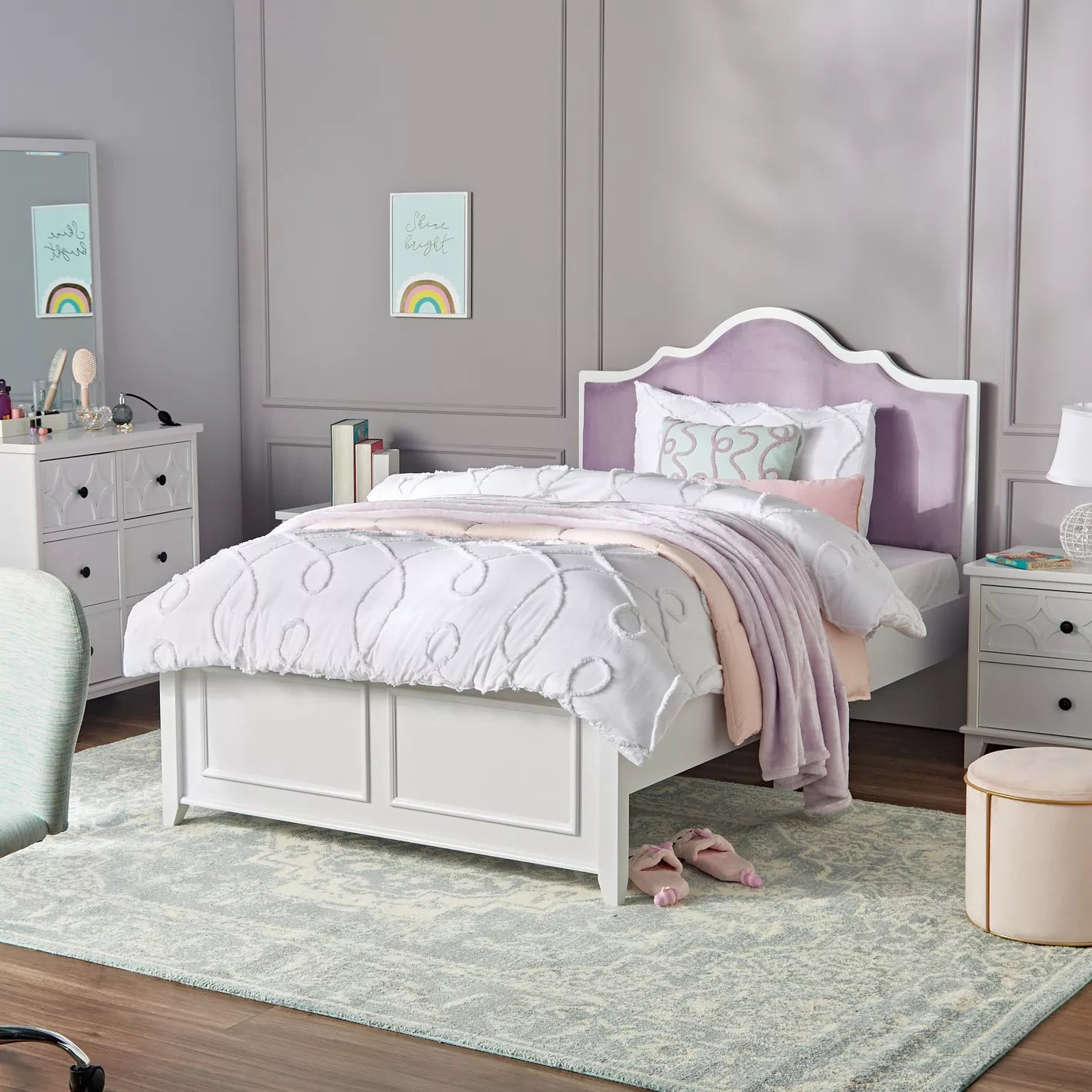 Upholstered Single Bed - 120x200 cm-GCC Home Center