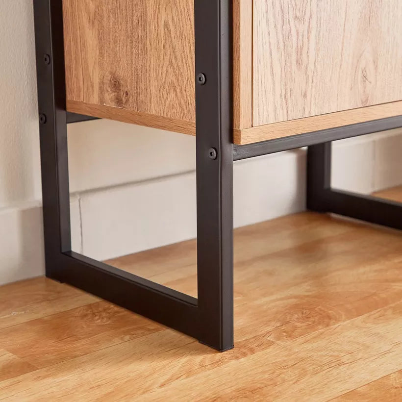Tall Modern Bar Cabinet With 1 Drawer And 8 Shelves