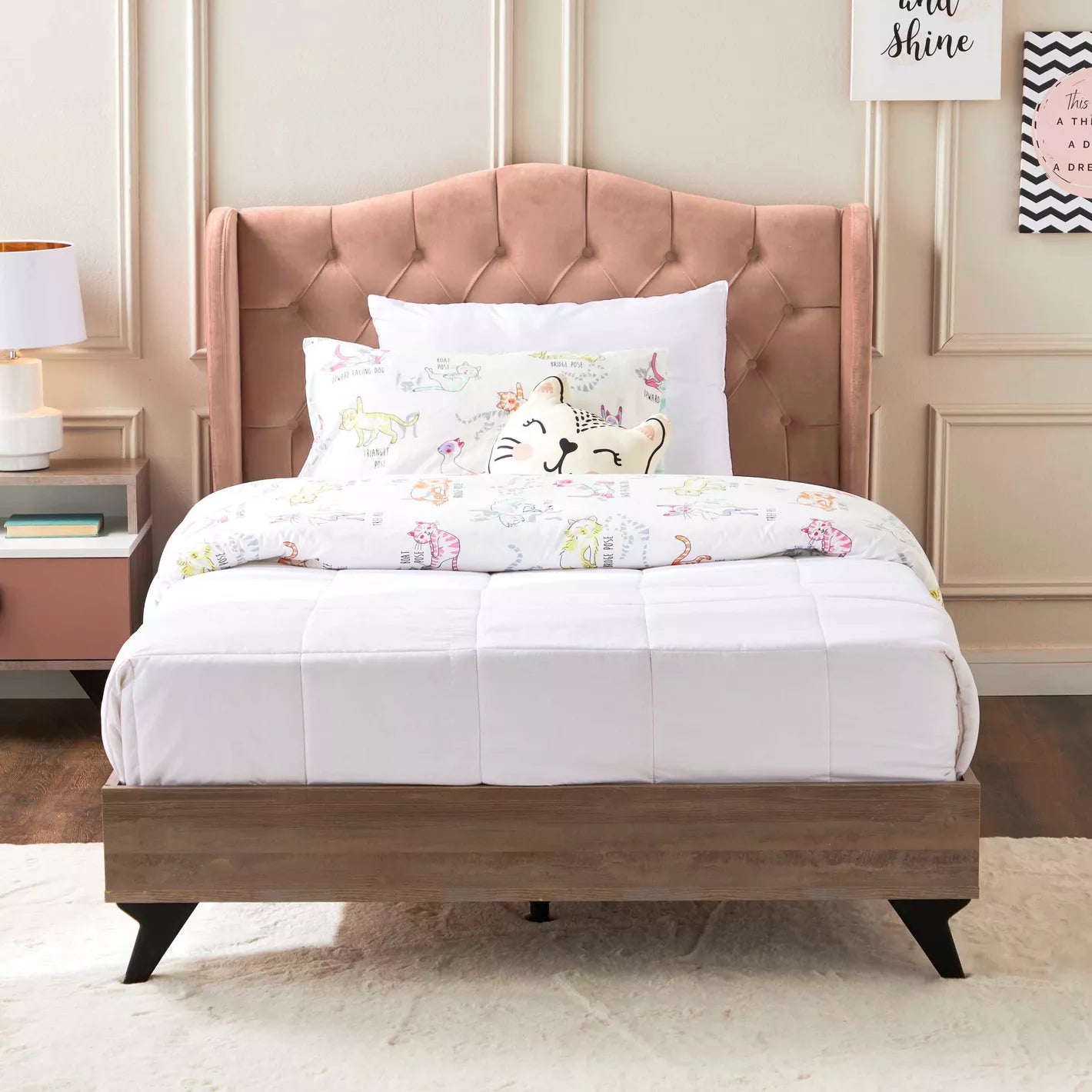 Wingback Shape Single Bed - 120x200 cm-GCC Home Center
