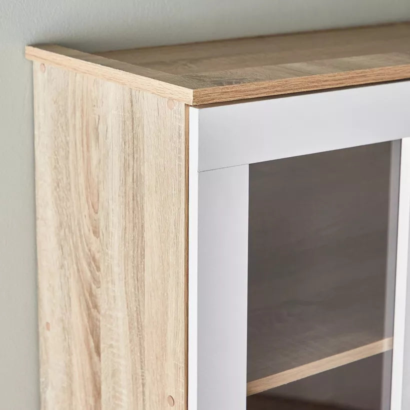 3-Door Kitchen Cabinet with Drawer and Hutch