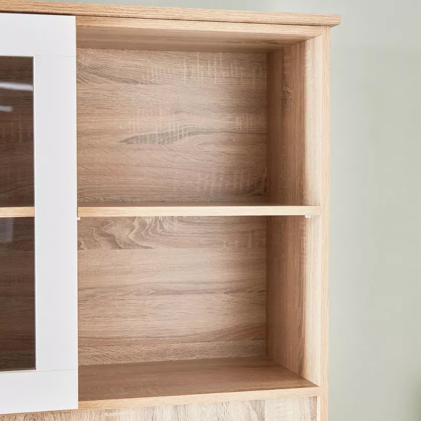 3-Door Kitchen Cabinet with Drawer and Hutch