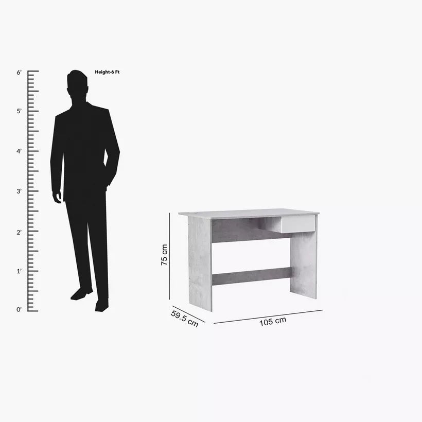 Study Desk with Drawer and Cable Hole