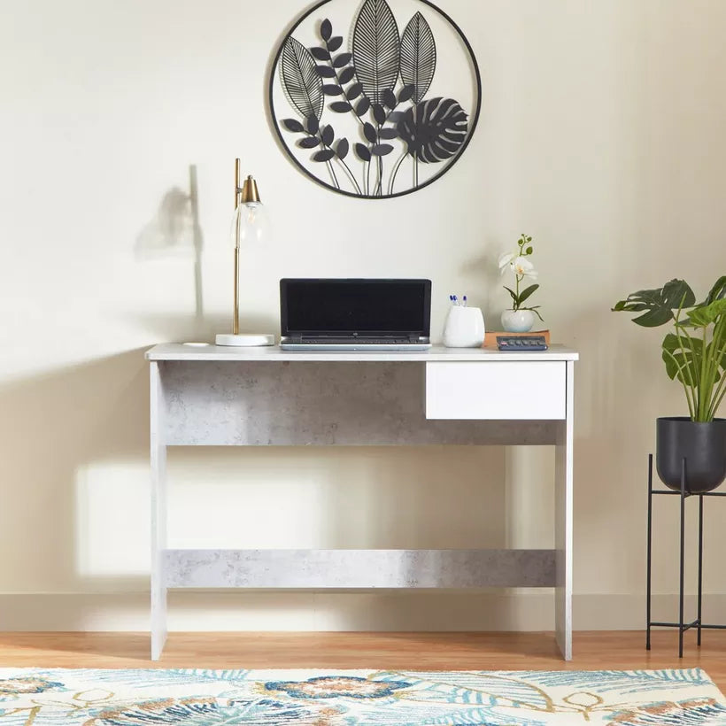 Study Desk with Drawer and Cable Hole