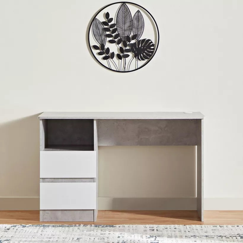 Study Desk with Drawers & Shelf
