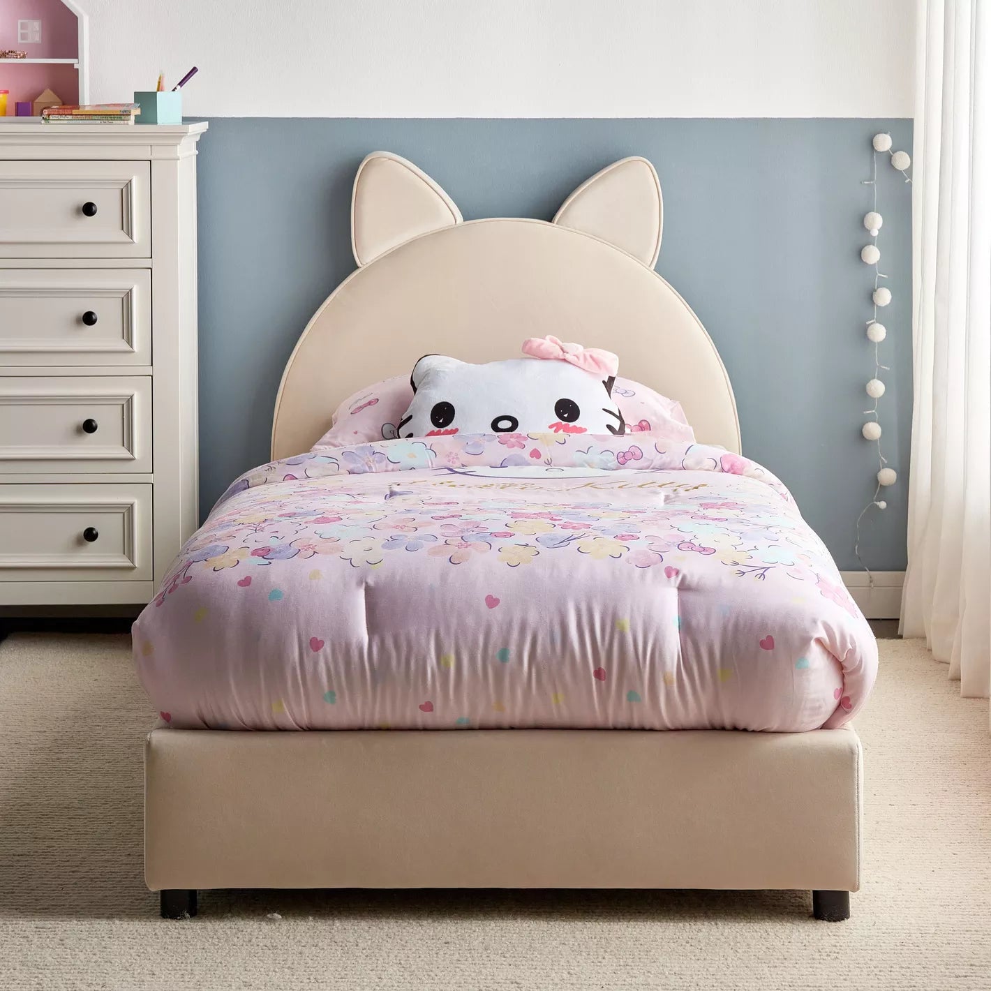 Twin Upholstered Bed - 90x200 cm-GCC Home Center