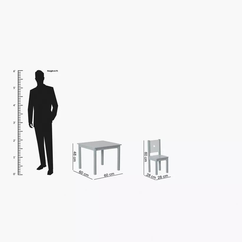 3-Piece Kids’ Study Table and Chair Set