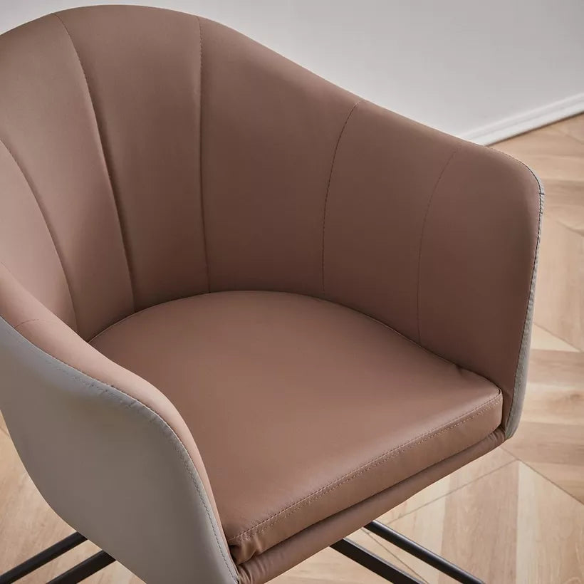 Modern 3-Piece Tea Table and Swivel Chair Set With a Glossy Finish