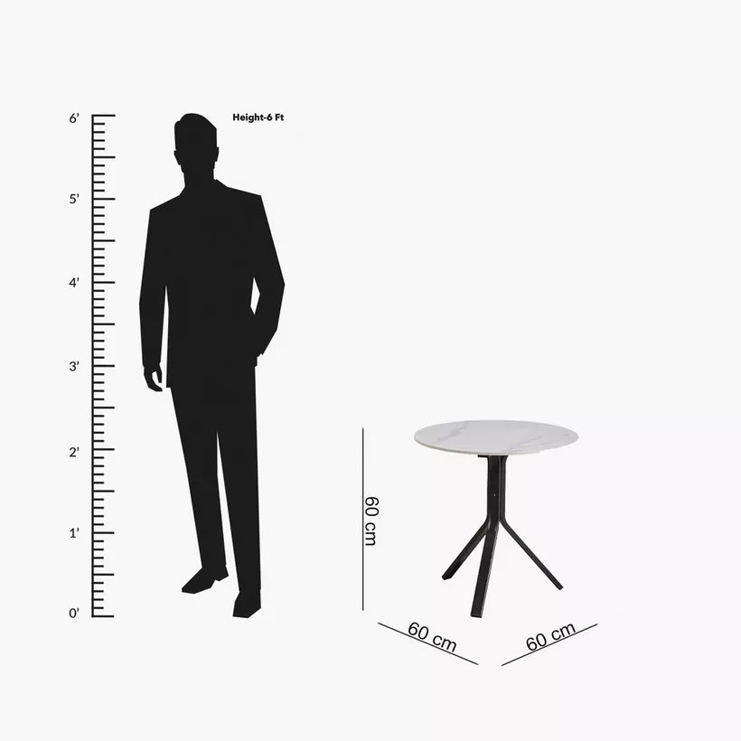Modern 3-Piece Tea Table and Swivel Chair Set With a Glossy Finish