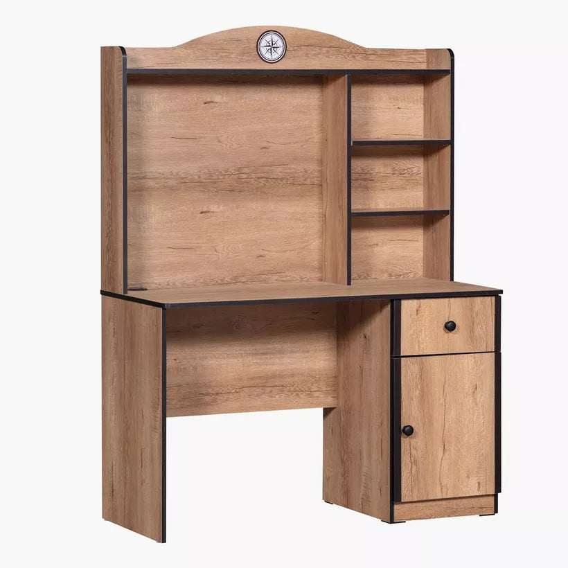 Study Desk with Hutch, Drawer & Door