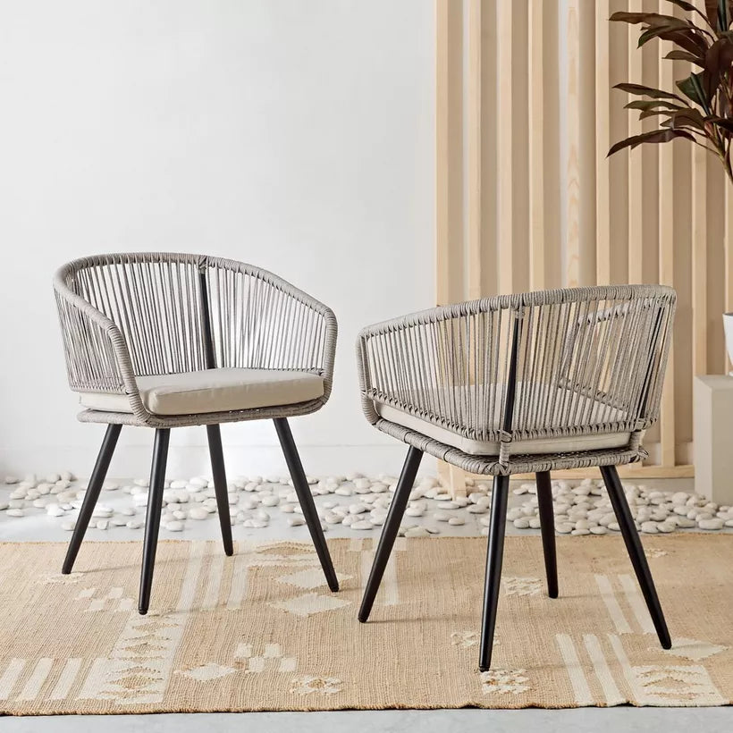 2-Seater Outdoor Balcony Set with Cushions