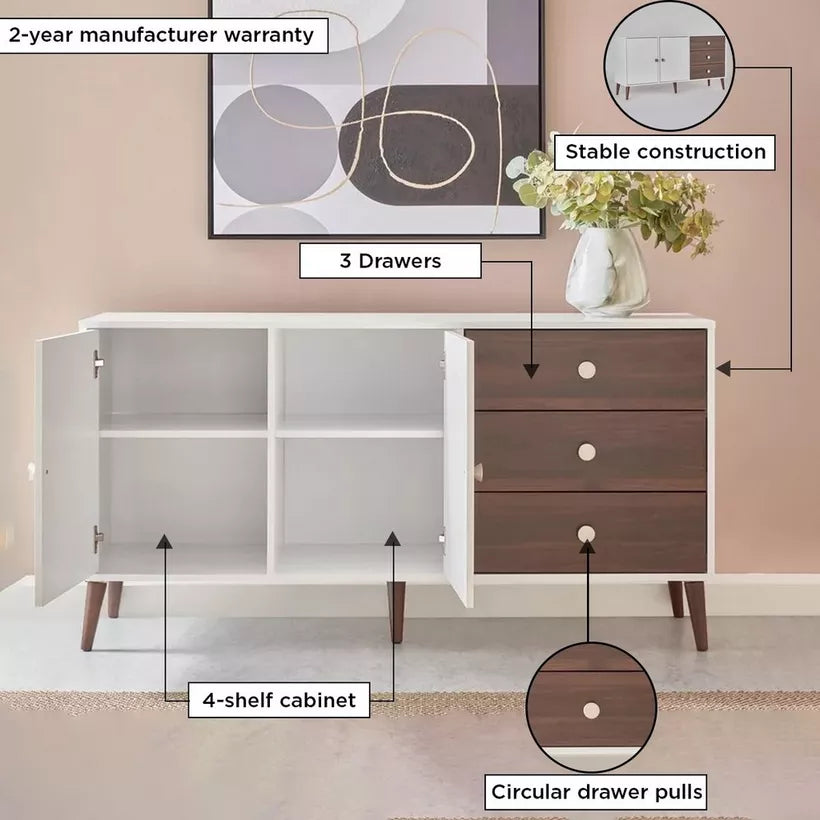 3-Drawer 2-Door Sideboard