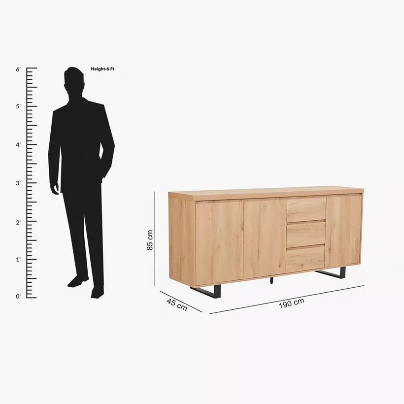 3-Door Sideboard with 3 Drawers