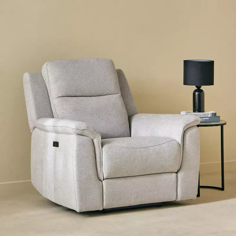 Elegant Electric Power Armchair Fabric Recliner Sofa