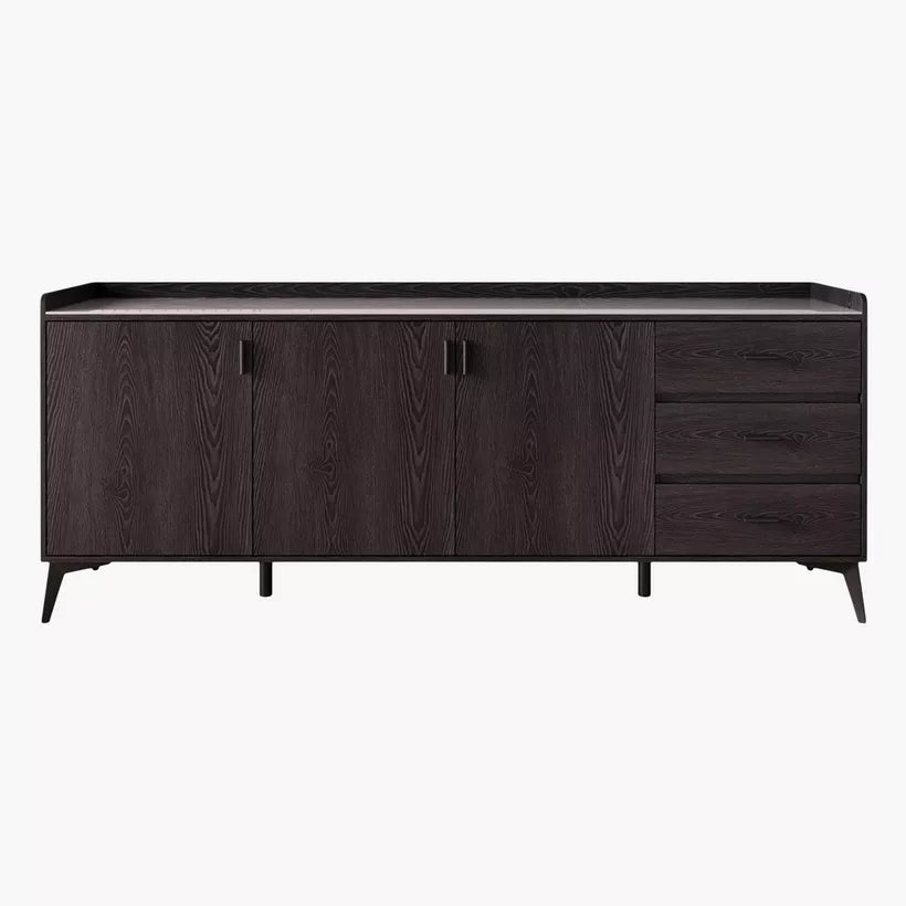 2 Meter 3-Door Sintered Stone Top Large Sideboard with 3 Drawers