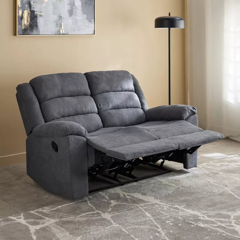 Luxury 2-Seater Fabric Recliner Sofa