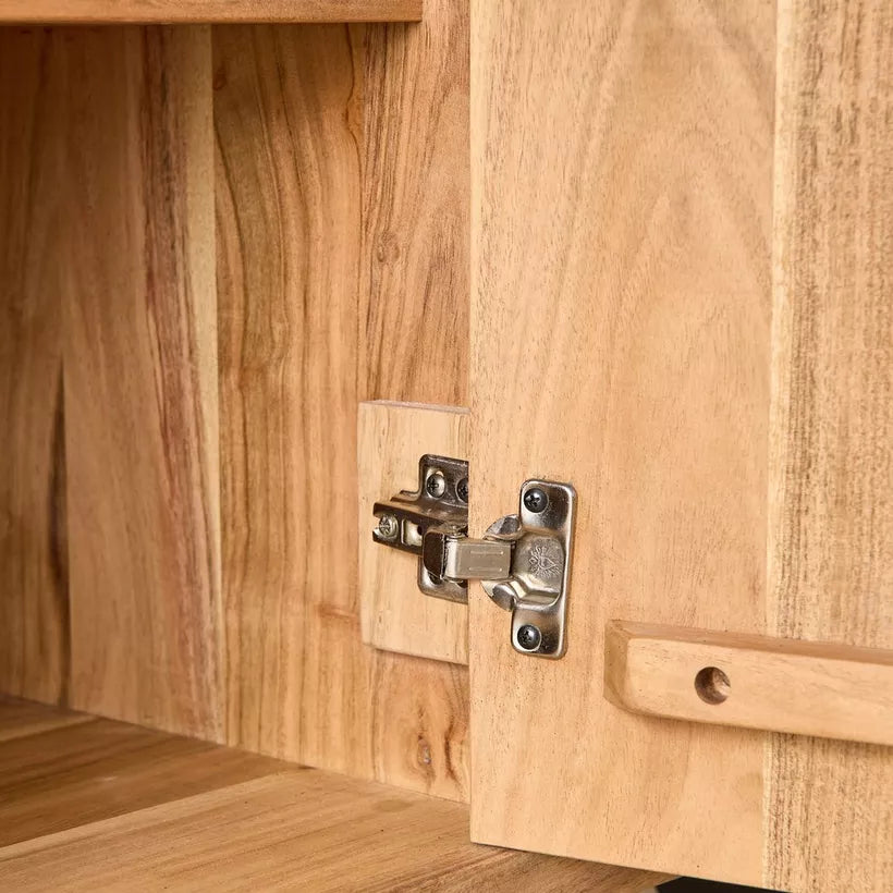 3-Door Live Edge Solid Wood Sideboard