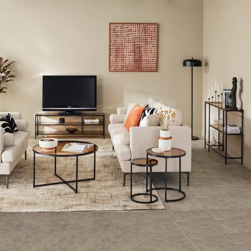 1.3 Metre Glass Top TV Unit for TVs up to 55 inches