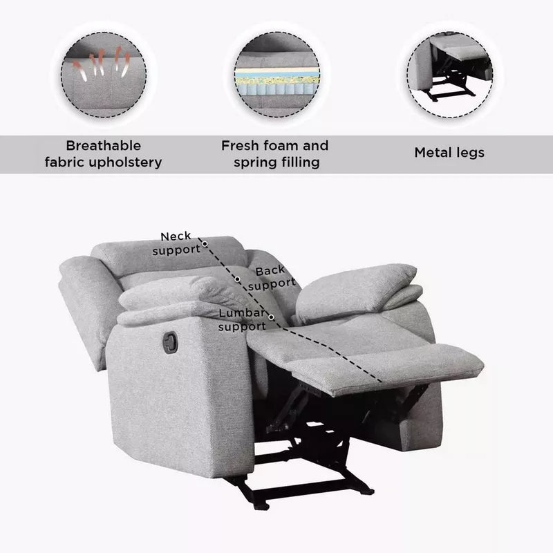 Hilton Armchair Recliner with Glider