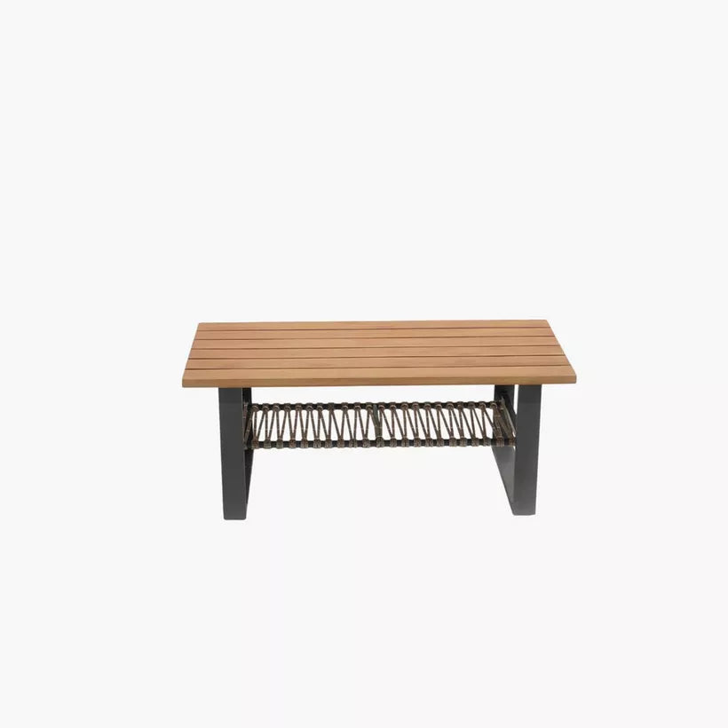 4-Piece Outdoor Aluminum Sofa Set with Coffee Table and Cushion
