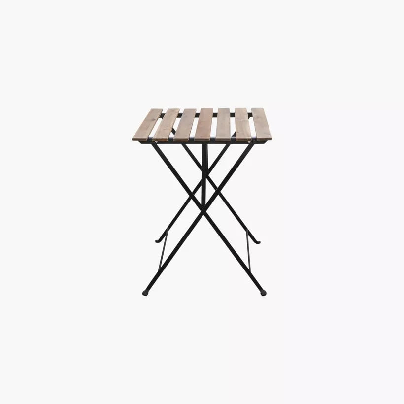 3-Piece Folding Balcony Set – Acacia Wood & Steel