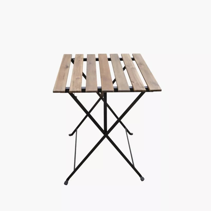3-Piece Folding Balcony Set – Acacia Wood & Steel