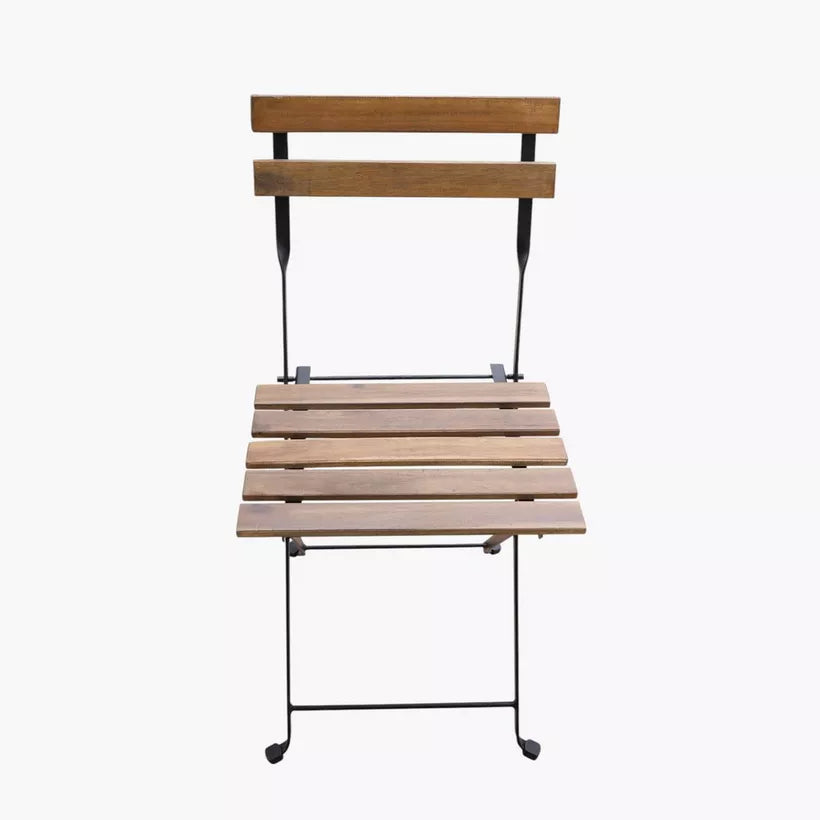 3-Piece Folding Balcony Set – Acacia Wood & Steel