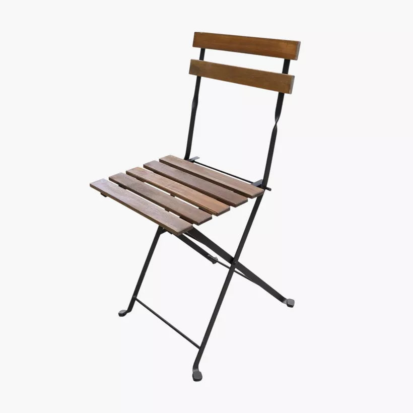 3-Piece Folding Balcony Set – Acacia Wood & Steel