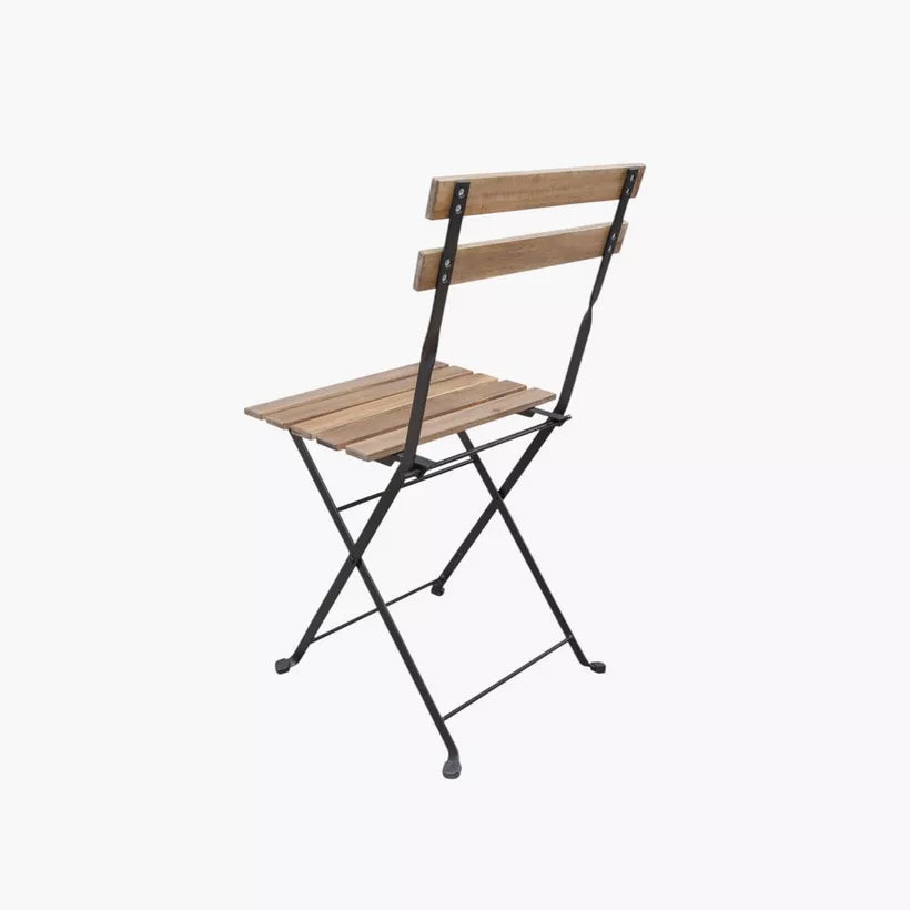 3-Piece Folding Balcony Set – Acacia Wood & Steel