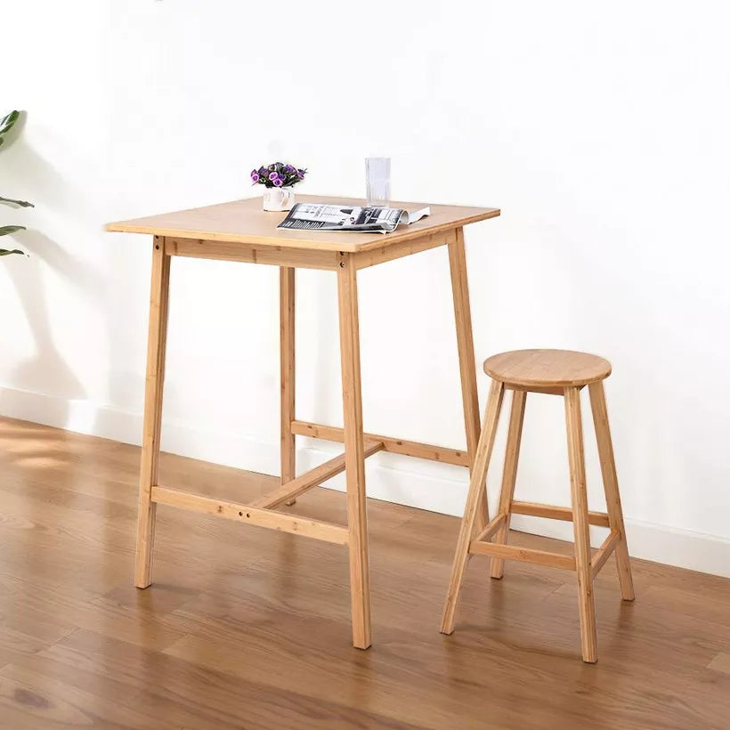 2-Seater Solid Wood High Dining Set