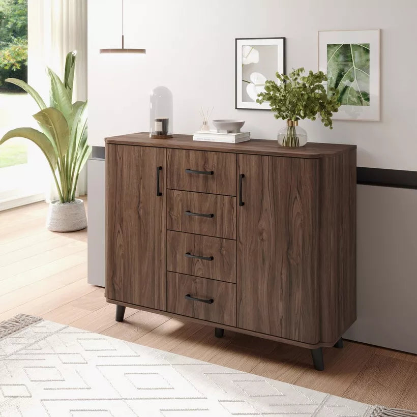 1.2 Meter 2-Door Sideboard with 4 Drawers