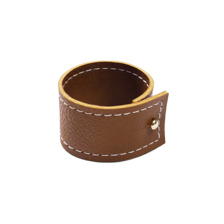 Faux Leather Table Runner 35.5x91.5 cm – Brown