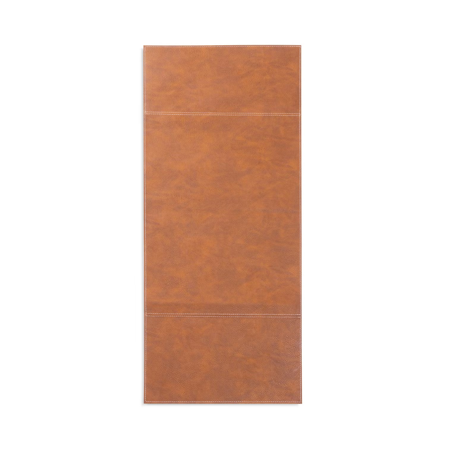 Faux Leather Table Runner 35.5x91.5 cm – Brown