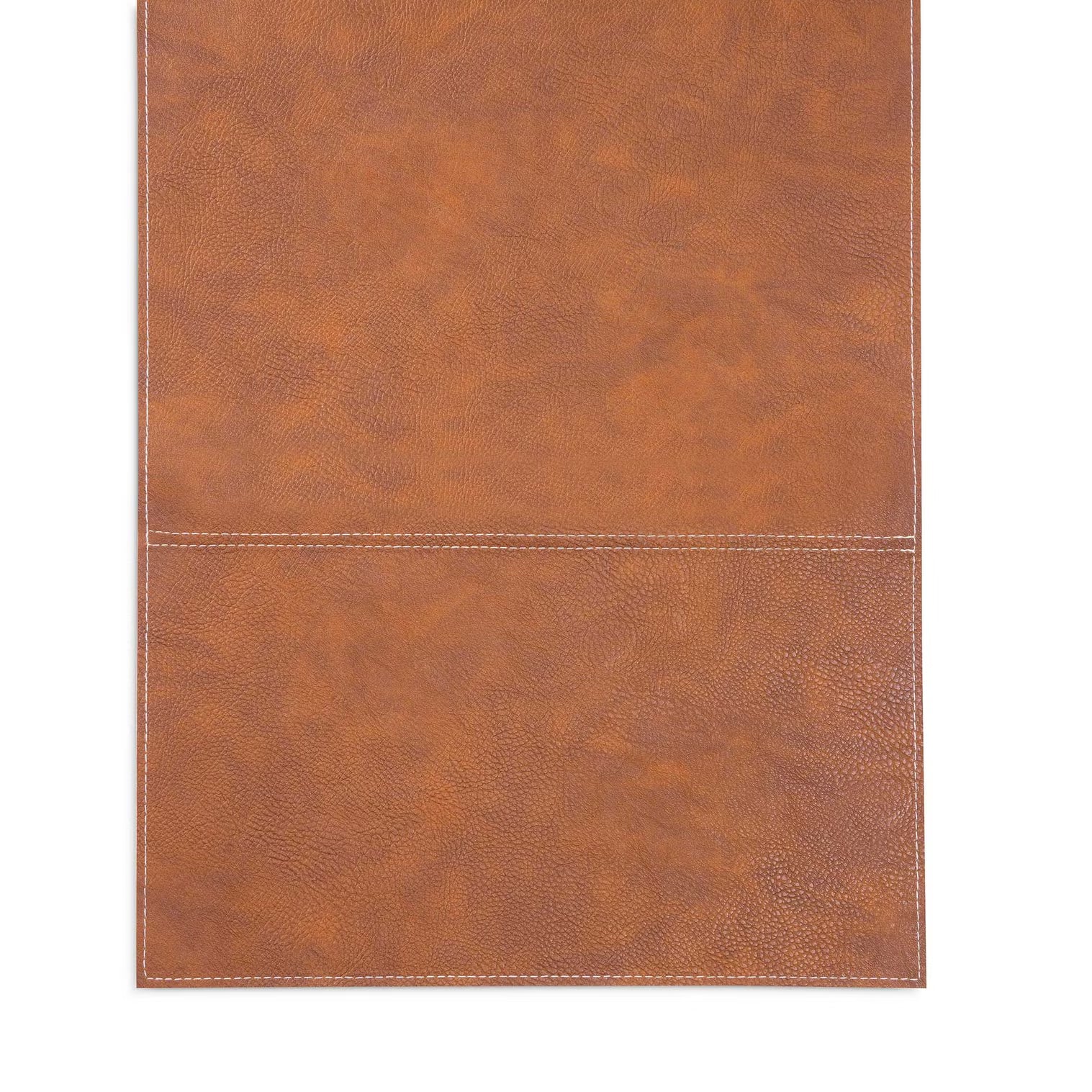 Faux Leather Table Runner 35.5x91.5 cm – Brown
