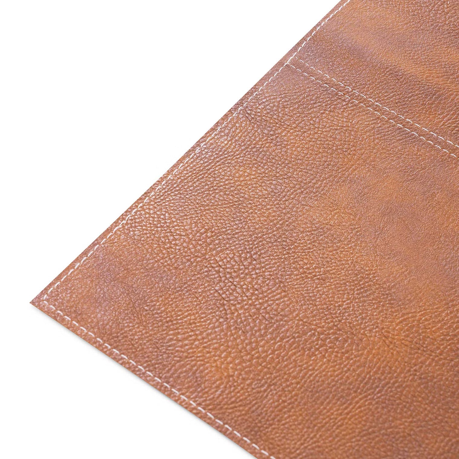 Faux Leather Table Runner 35.5x91.5 cm – Brown