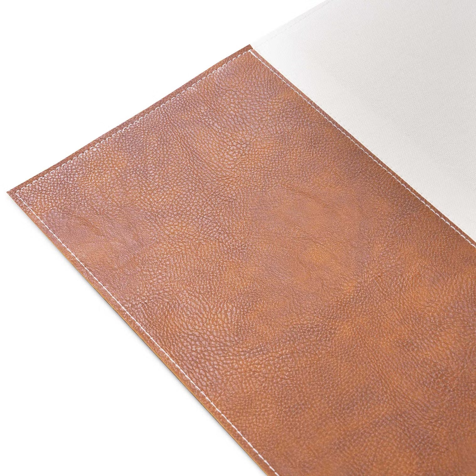 Faux Leather Table Runner 35.5x91.5 cm – Brown