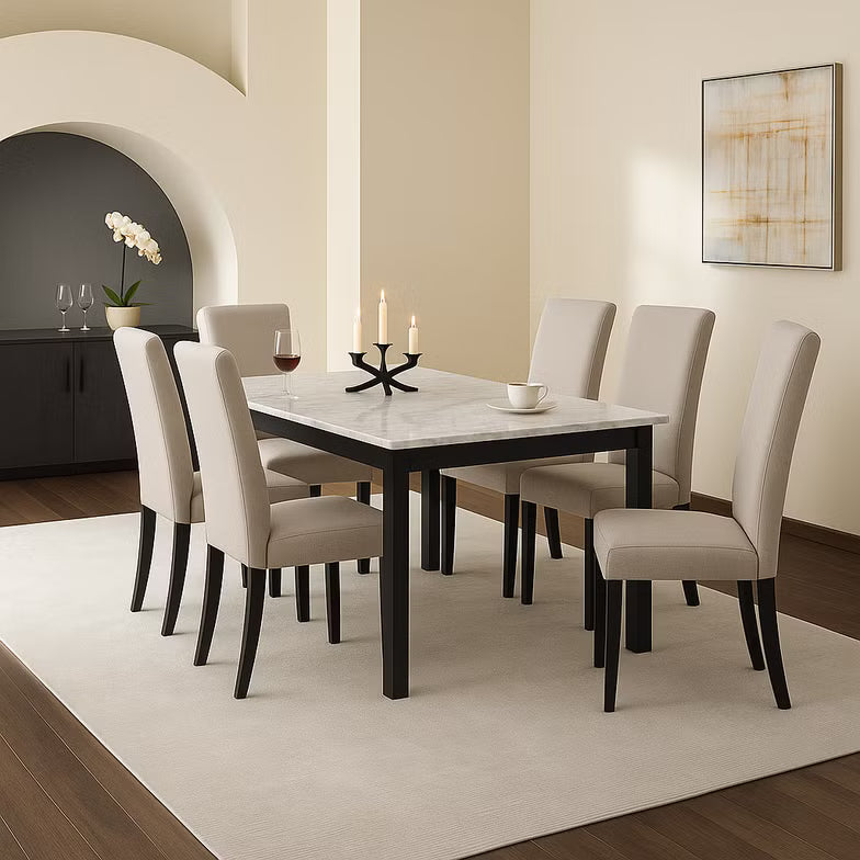 1+6 Seater Dining Set with Elke Chairs Package