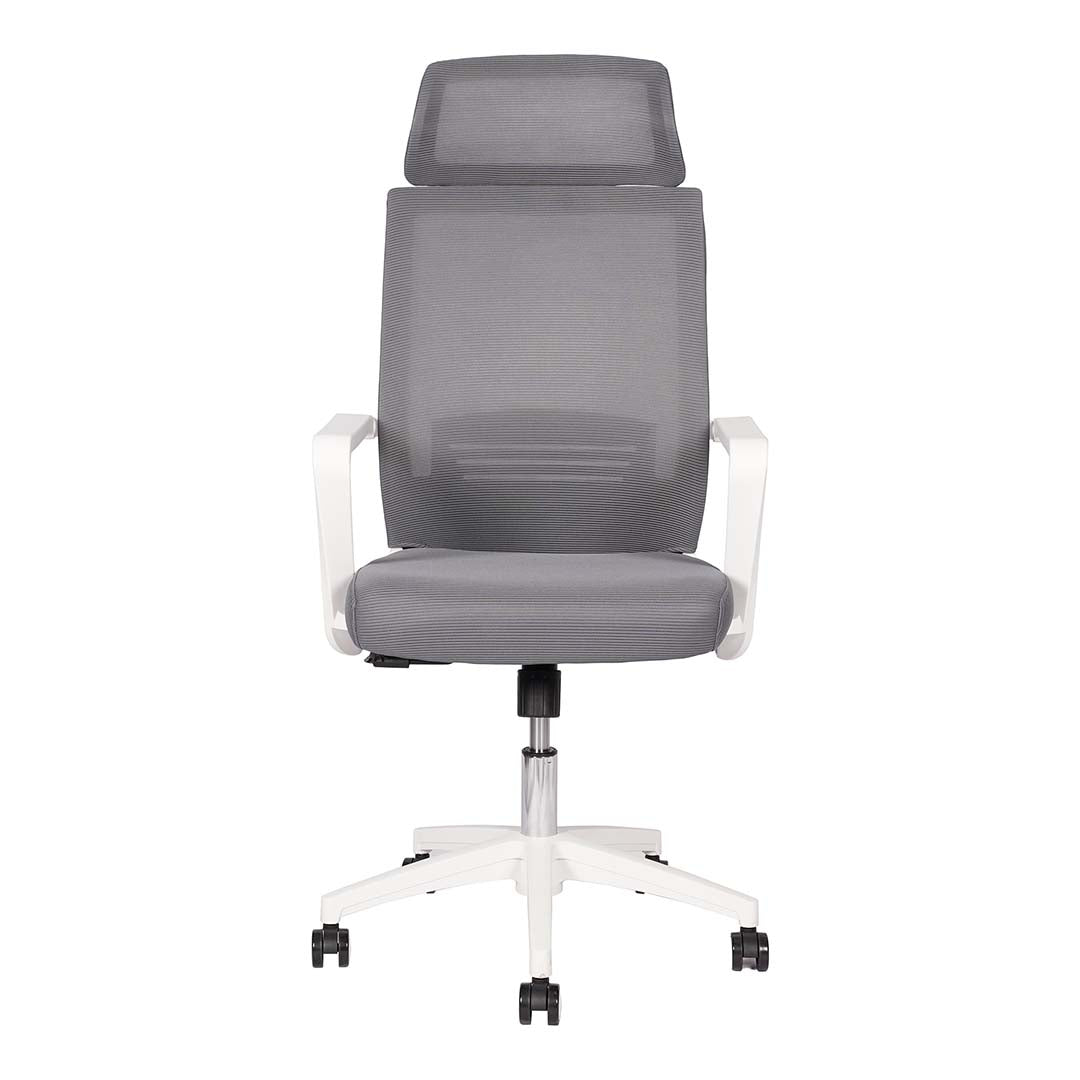 High Back Office Chair With Height Adjustable, Lumbar Support And 5 Swivel Wheels-GCC Home Center