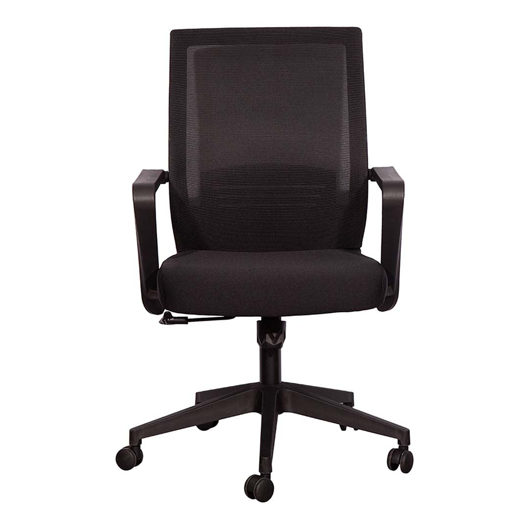 High Back Office Chair With Height Adjustable And 5 Swivel Wheels-GCC Home Center
