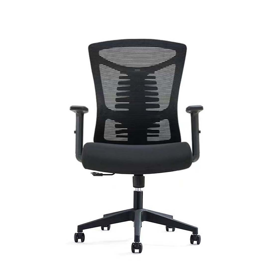 Low Back Office Chair With Height Adjustable And Metal Legs-GCC Home Center