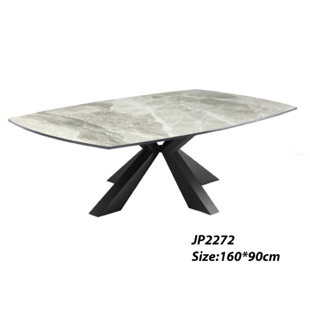Elegant Marble Dining Table - 160 x 90 cm