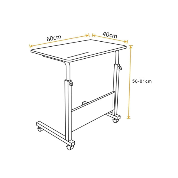Adjustable Computer Table 60x40 cm – Movable & Multipurpose Desk