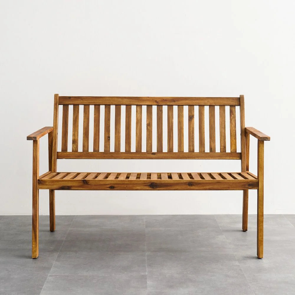 Elegant 4-Seater Sofa Set – Natural Wood