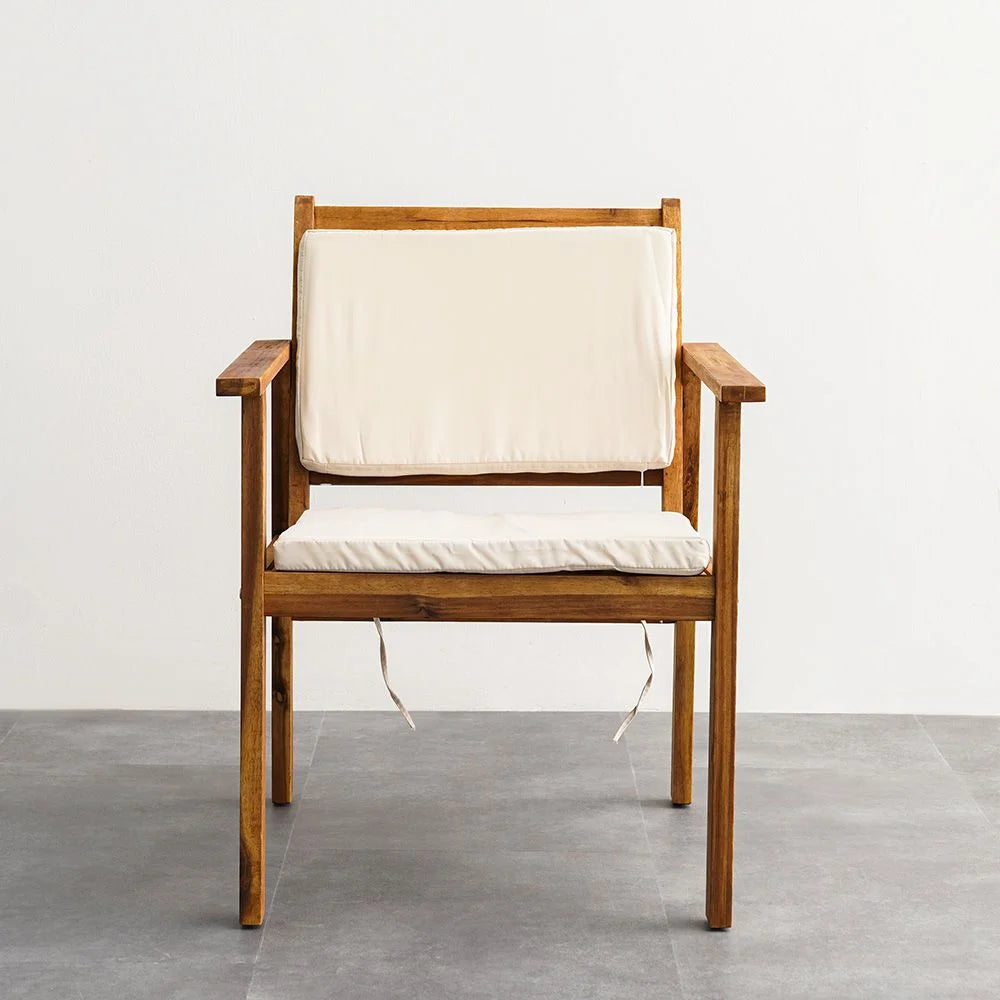 Elegant 4-Seater Sofa Set – Natural Wood