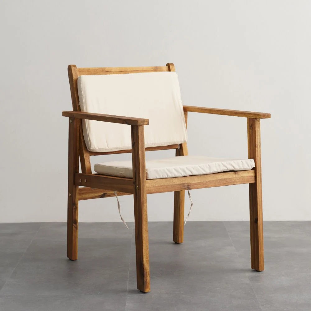 Elegant 4-Seater Sofa Set – Natural Wood