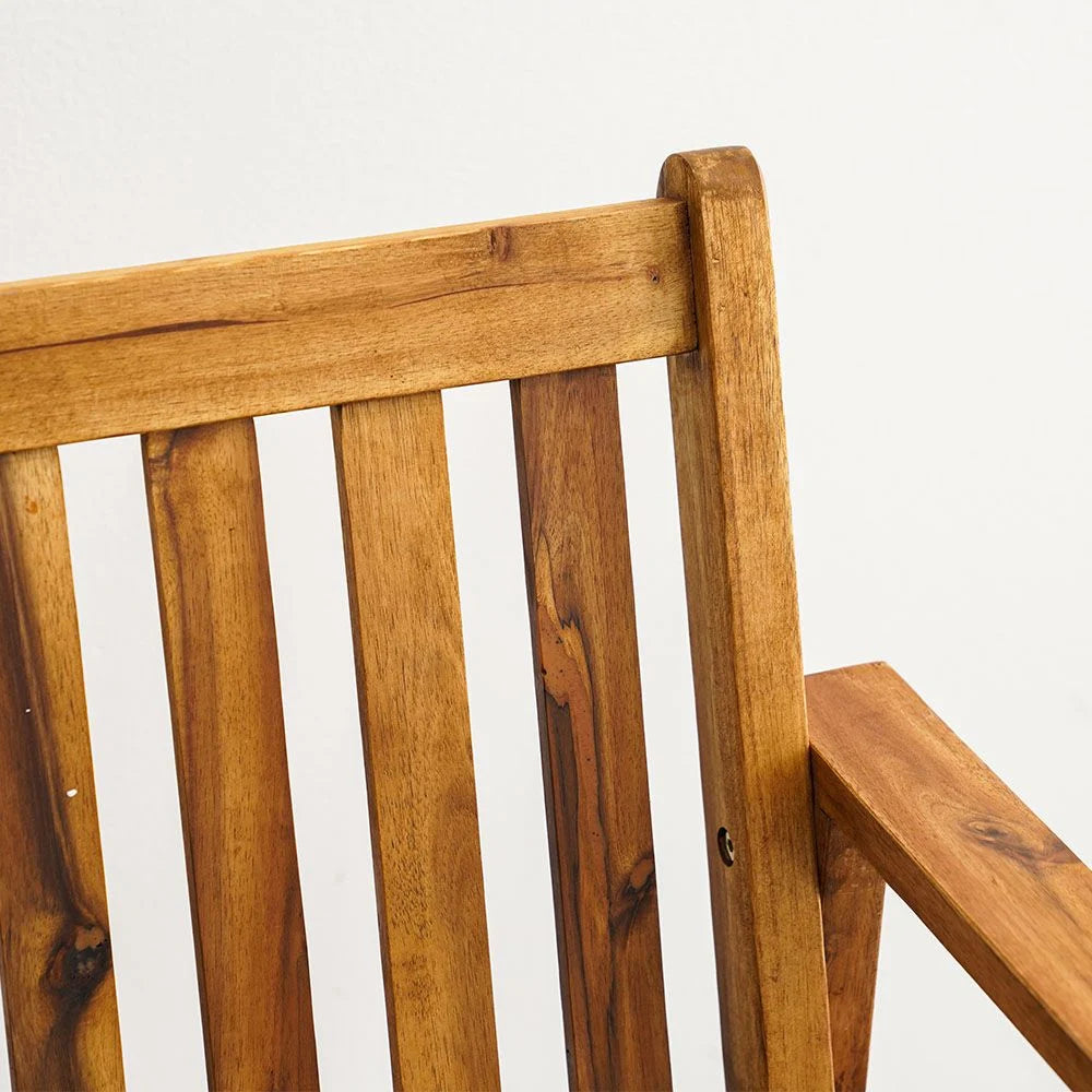 Elegant 4-Seater Sofa Set – Natural Wood