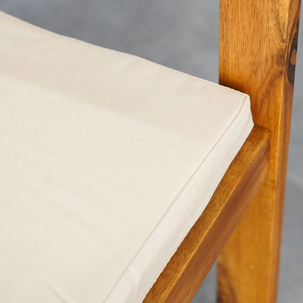 Elegant 4-Seater Sofa Set – Natural Wood