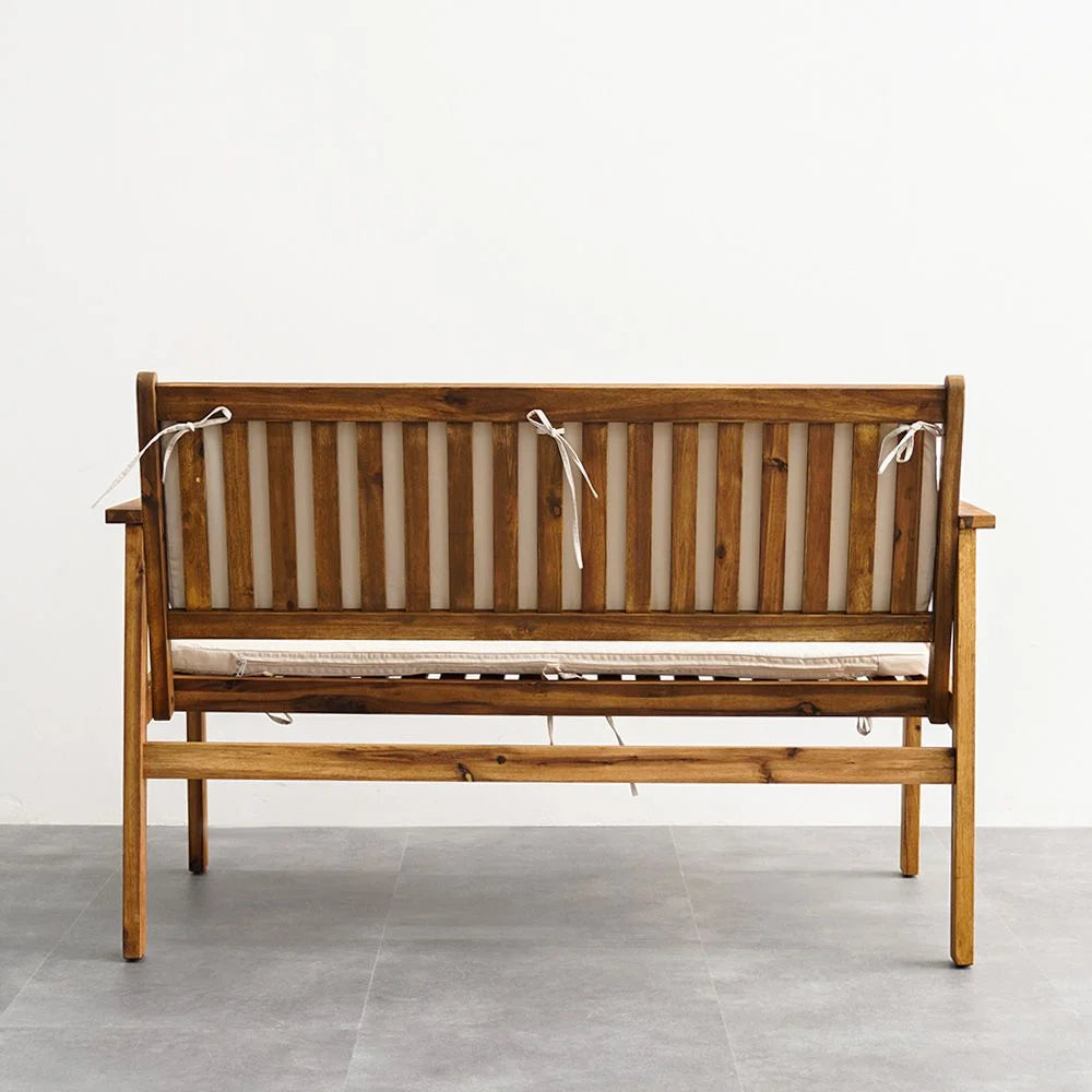 Elegant 4-Seater Sofa Set – Natural Wood