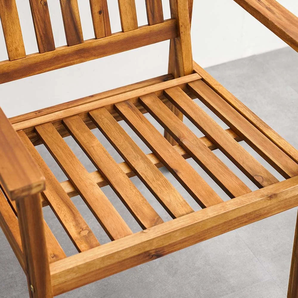 Elegant 4-Seater Sofa Set – Natural Wood